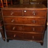 Georgian mahogany four height chest of drawers