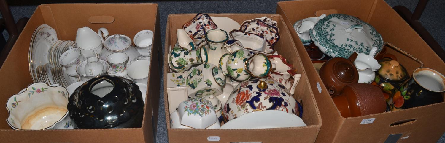 A large quantity of decorative ceramics, tea and dinner wares including Masons Ironstone,