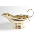 A George III Scottish Silver Sauce Boat, Alexander Aitchison, Edinburgh 1761, the bellied body