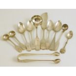 A Collection of Assorted American and Canadian Silver, comprising a teaspoon by David Hudson