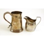 A George III Silver Mug, maker's mark worn, London 1796, the tapering sides with an S scroll