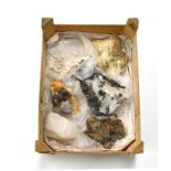 Mineral Specimen: Six Northern England Mineral Specimens, including Sphalerite, Calcite, Fluorite