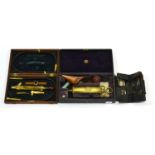 S Maw, Son & Thompson Ear Syringe Set with brass syringe in fitted case (lid detached); a chest