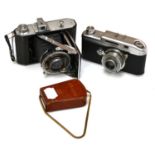 Various Cameras Kodak No.3 Folding Camera, Welta Compur folding, Argus and two Kodak Brownies;