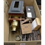 Archer & Sons (Liverpool) Magic Lantern with brass lens and mahogany case, together with a