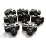 Canon Cameras FTb, A1, 2xAE1, 2xAT1 and 2xAV1 (8)