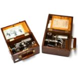 McInnes Dobbie Steam And Gas Indicators two examples of different sizes, both in mahogany cases (2)