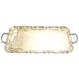 A rectangular silver tray 47.5ozt