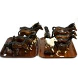 A group of Beswick pottery horse models (on two trays) Due to the nature of this lot a condition