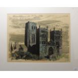 Norman Wade (20th/21st century) ''Durham-The West Front'' Signed in pencil and dated (19)70,