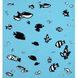 Julian Opie (b.1958) ''We Swam Amongst the Fishes'' Signed and numbered 75/160 verso, screenprint on