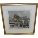 Edward Wesson RI, RBA, RSMA (1910-1983) Durham Castle  Watercolour, 24.5cm by 28cm   Sold together