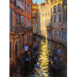 John Mackie (b.1955) ''Shaft of Light, Venice'' Signed and dated 20(15), inscribed verso, oil on