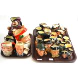 A group of Royal Doulton character jugs including, large Santa Claus with peg doll handle D6668, Sir