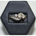 A three stone diamond ring