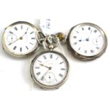 Two open faced silver pocket watches, signed Waltham and retailed by J.G.Graves, Sheffield, and an