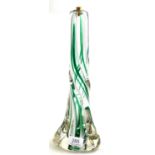 Scottish Strathearn glass lamp base by Angus Sillars