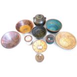 Ten pieces of studio pottery by Eric and Meira Stockl of Helyg Pottery, comprising six bowls and