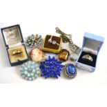 A quantity of assorted gold and costume jewellery