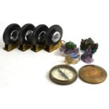 Gloucester Rathbone tape measures, small carved animals etc