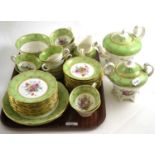 An Edwardian porcelain tea service