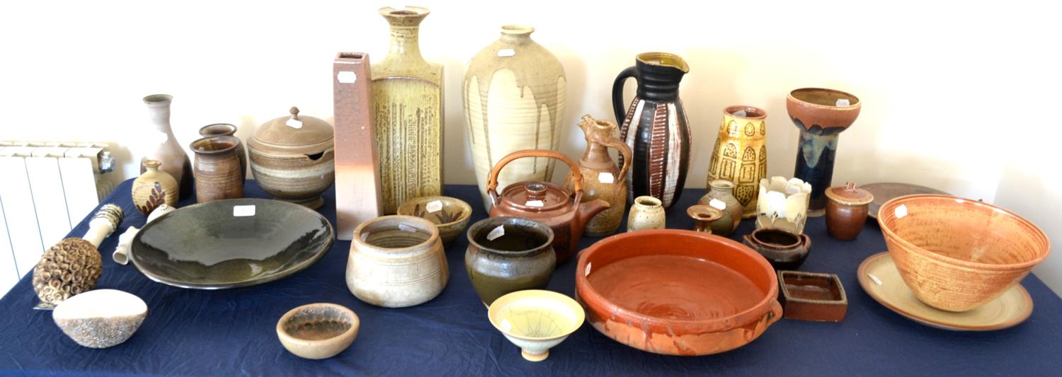 A large quantity of studio pottery