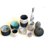 Ten Pieces of studio pottery by Stephanie Black