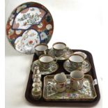 Japanese Imari charger and quantity of Cantonese porcelain