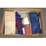 Seven Masonic aprons, miscellaneous collars gloves and jewels