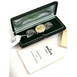 A gentleman's Tudor wristwatch, with a Rolex box and booklet