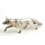 Silver model of a running fox