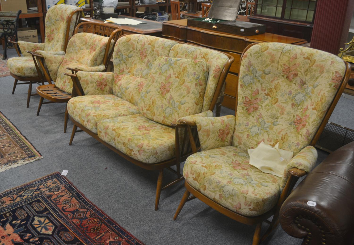 A four piece Ercol suite