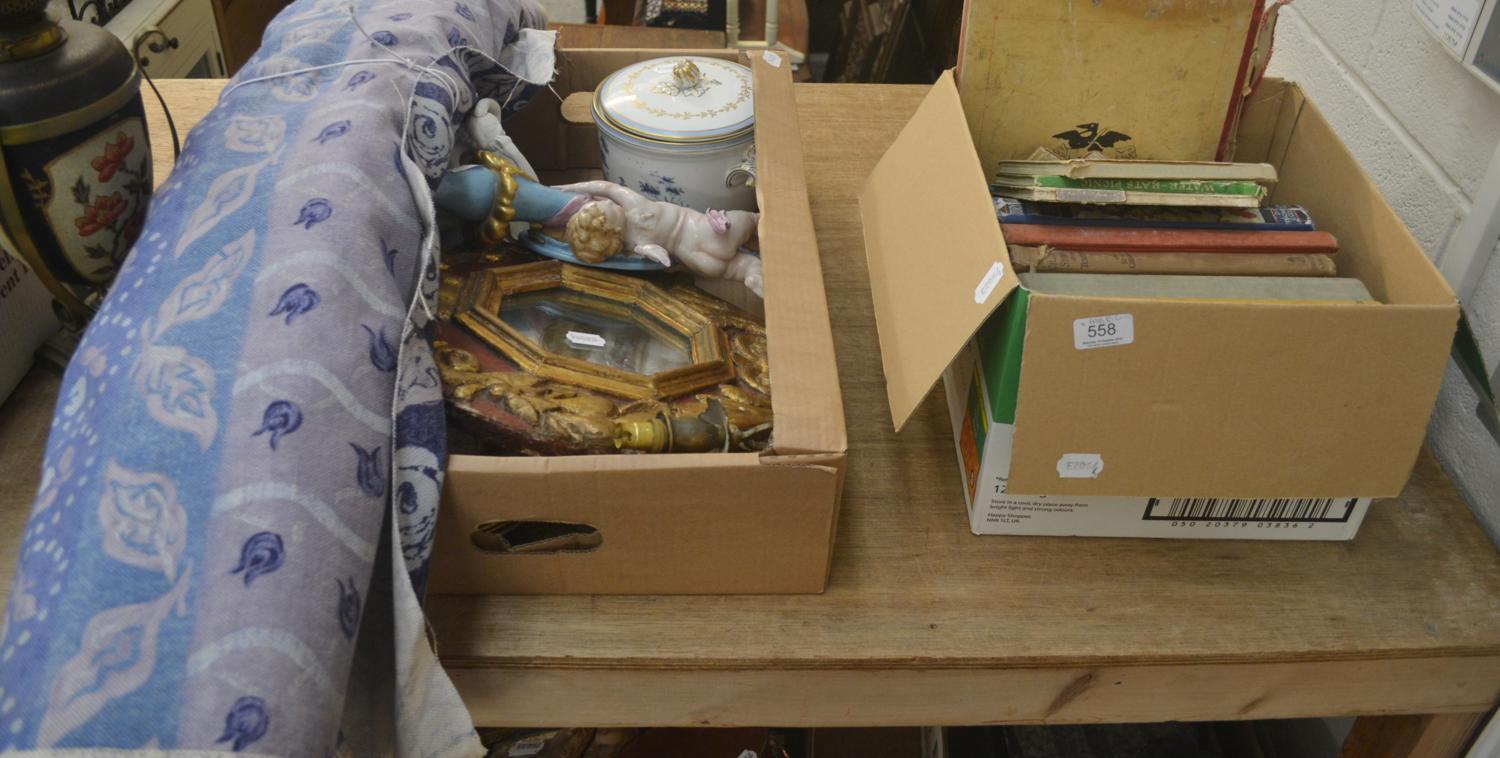 A quantity of ceramic including Dresden dessert plates, Italian porcelain ice bucket and butter