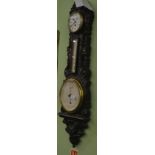 A late Victorian carved barometer
