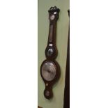 A 19th century mahogany wheel barometer signed C A Canti, London