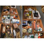 Large quantity of assorted china, glassware, decorative items, household items, weighing scales, two