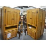 Two oak cabinets retailed by Simply Dutch