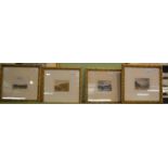 George Sykes, a set of four moorland watercolours