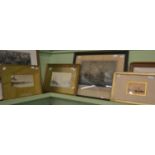 Paul Marny, shipping scene, signed watercolour together with two further shipping watercolours by