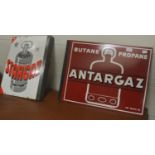 Two Stargaz enamel advertising signs