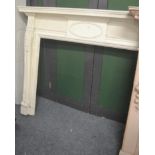 White painted Adams style fireplace