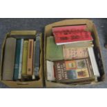 Two boxes of antique reference books including Norman Gask 'Old silver spoons of England', W W