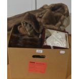 Mertons the Furriers Altrincham squirrel fur coat, short light brown fur jacket and mink stole, Edel