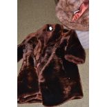 Two full length fur coats, one jacket, one stole, one tippit and another