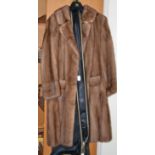 Ross Furriers light brown mink coat three quarter length