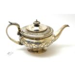 A silver teapot, London, 1830