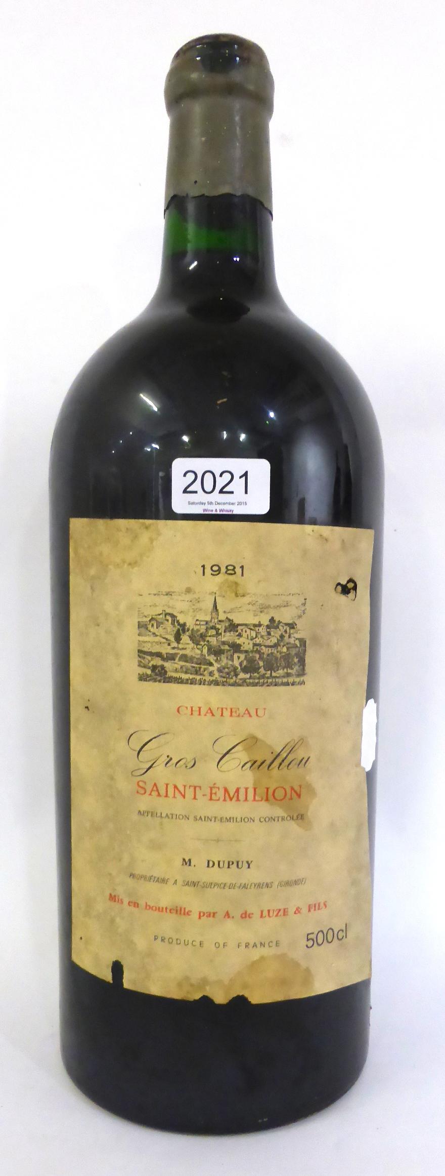 Chateau Gros Caillou 1981, St Emilion, 500cl U: into neck, label loose