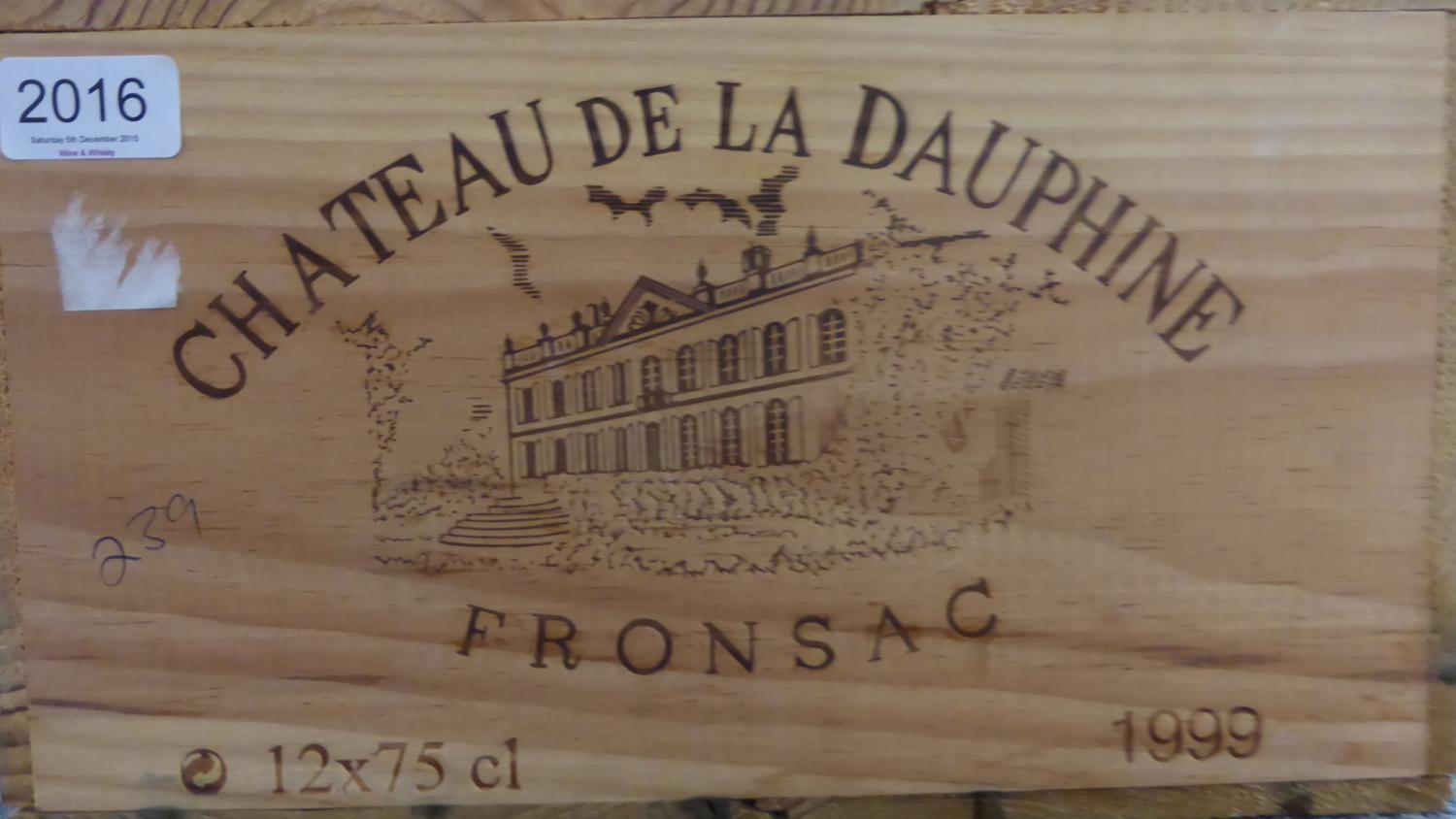 Chateau De La Dauphine 1999, Fronsac, owc (twelve bottles)