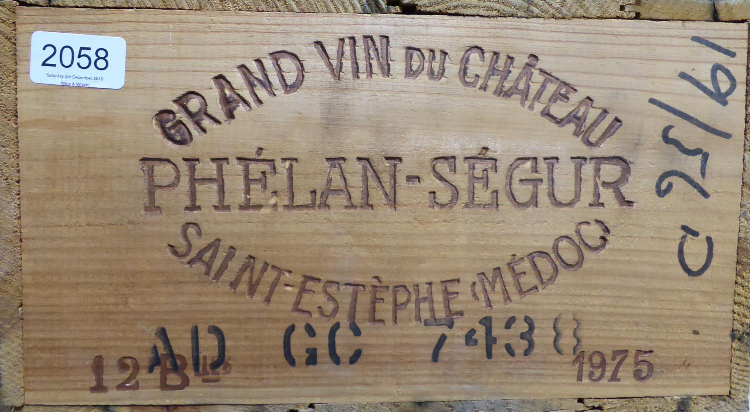 Chateau Phelan Segur 1975, St Estephe, owc (twelve bottles)