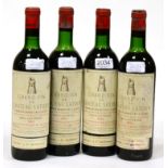 Chateau Latour 1962, Pauillac (x4) (four bottles) U: 2x top shoulder, 2x upper shoulder, labels good